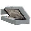 vidaXL Letto con contenitore e materasso Grigio Chiaro 90 x 190 cm