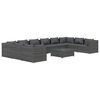 vidaXL Set Divani da Giardino 11 pz con Cuscini in Polyrattan Grigio