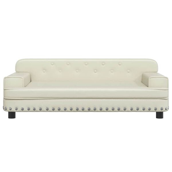 vidaXL Lettino per Cani Crema 90x53x30 cm in Similpelle