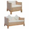 vidaXL Set di Divani 2 pz con Cuscini in Rattan Naturale