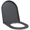 vidaXL Sedile del WC Antracite 49 x 36 x 4 cm Duroplast