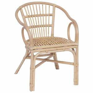 vidaXL Sedia Impilabile Naturale 58 x 60 x 81 cm Rattan