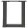 vidaXL Gambe per Tavolino da Caffè a Forma di U 2 pz Antracite 30x(30-31) cm Acciaio