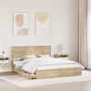 vidaXL Letto con Contenitore con testiera Rovere Sonoma 160 x 200 cm