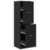 vidaXL Armadietto da Farmacia Nero 40x41x144,5 cm in Truciolato