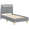 vidaXL Struttura letto per bambini con testata Grigio chiaro