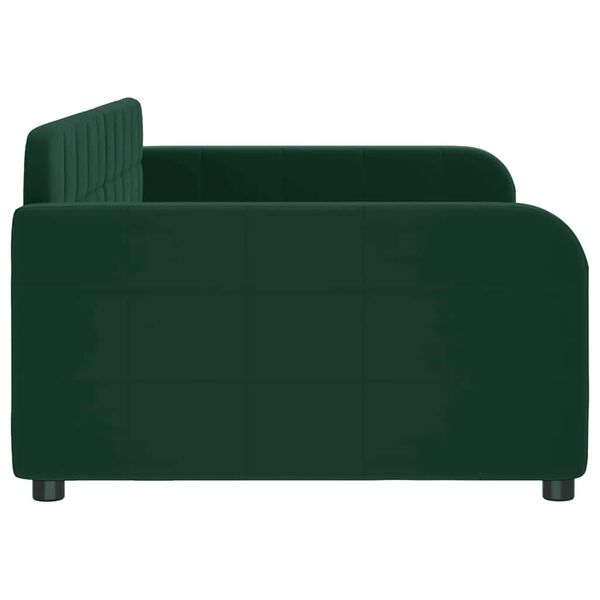 vidaXL Letto da Giorno Verde Scuro 100x200 cm in Velluto