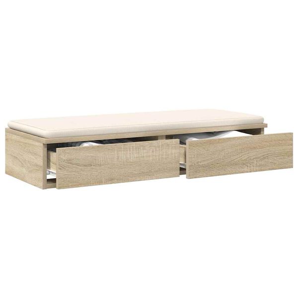 vidaXL Cassetti per letto Rovere Sonoma 75 x 36,5 x 16,5 cm