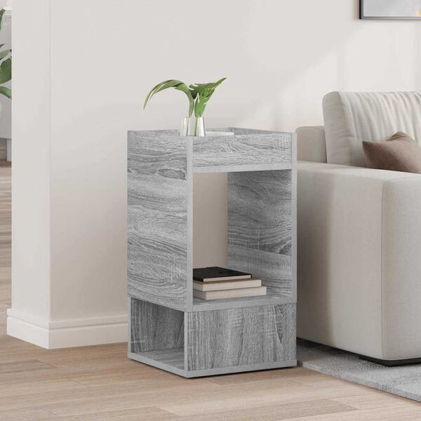 vidaXL Tavolino Grigio Sonoma 30 x 30 x 56 cm Legno multistrato