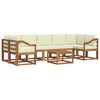 vidaXL Set di divani da esterno con cuscino 8 pcs Naturale e Crema