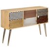 vidaXL Credenza 120x30x75 cm Legno Massello di Mango