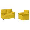 vidaXL Set di divani 2 pz Giallo Velluto