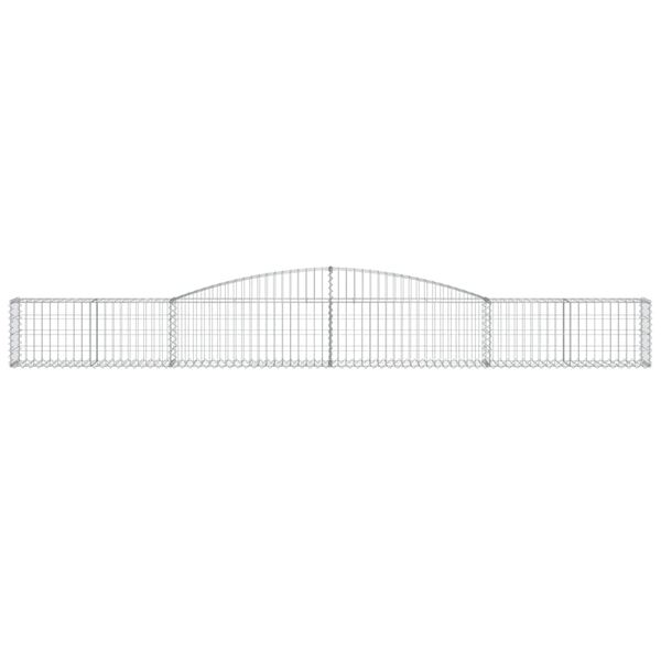 vidaXL Cesto Gabbione ad Arco 400x30x40/60 cm Ferro Zincato