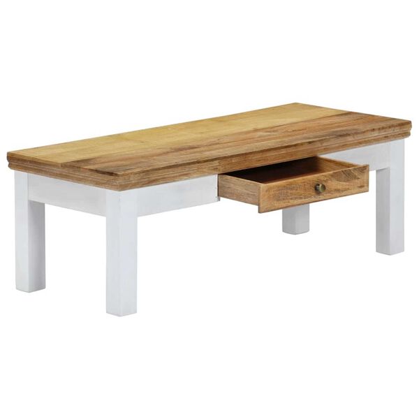 vidaXL Tavolino da Salotto 110x50x40 cm in Legno Massello di Mango