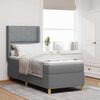 vidaXL Letto a molle con materasso Grigio chiaro 140 x 200 cm Tessuto