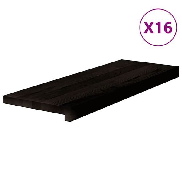 vidaXL Gradini 16 pz Marrone Scuro 70x25x2 cm Legno Massello Rovere