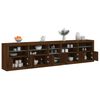 vidaXL Credenza con Luci LED Rovere Marrone 283x37x67 cm