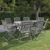 vidaXL Set da Pranzo per Giardino 9 pz Legno Massello di Acacia Grigio