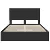 vidaXL Letto con Contenitore Nero 150 x 200 cm Legno multistrato