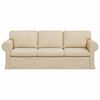 vidaXL Divano Crema 215 x 82 x 80 cm Tessuto