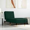 vidaXL Chaise Longue in Velluto Verde Scuro