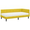 vidaXL Struttura Letto Angolare con Materasso 2 pcs Giallo Velluto