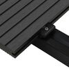 vidaXL Pavimento per Esterni in WPC Pieno Accessori 20 m&sup2; 2,2 m Nero