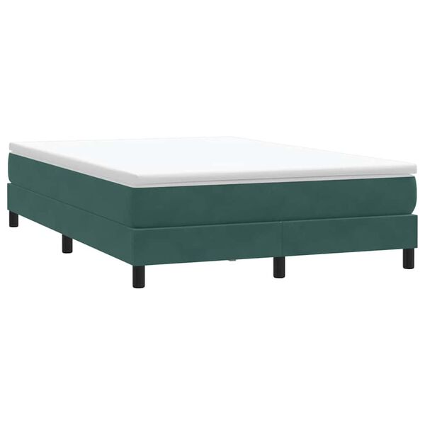 vidaXL Letto a Molle senza Materasso Verde Scuro 140x220 cm Velluto