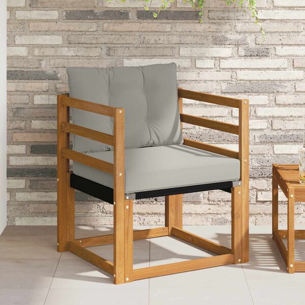 vidaXL Set di divani da esterno Legno di Acacia Massello e Textilene