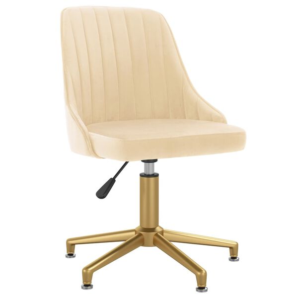 vidaXL Sedie da Pranzo Girevoli 2 pz Crema in Velluto