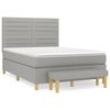 vidaXL Giroletto a Molle con Materasso Grigio Chiaro 140x190cm Tessuto
