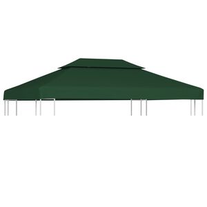 vidaXL Telo di Ricambio per Gazebo 310g/m&sup2; Verde 3x4m