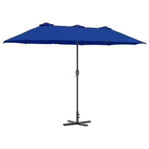 vidaXL Ombrello da giardino 370 x 197 x 239 cm Poliestere e Alluminio