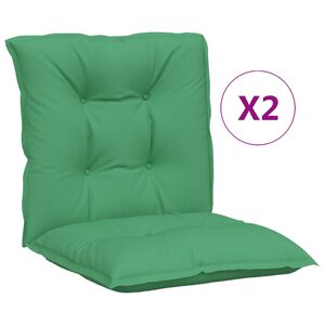 vidaXL Cuscini per Sedia da Giardino 2 pz Verdi 100x50x7 cm in Tessuto