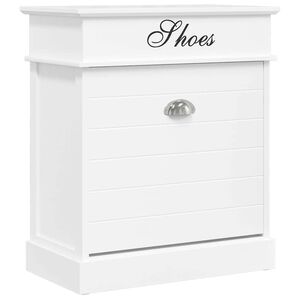 vidaXL Scarpiera Bianca 50x28x58 cm in Legno di Paulownia