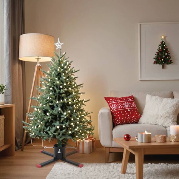 vidaXL Supporto per Albero di Natale Nero 61x61x15,5 cm