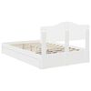 vidaXL Letto con Contenitore Bianco 120 x 190 cm Legno multistrato