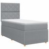 vidaXL Letto box spring con materasso Grigio Chiaro 100 x 200 cm