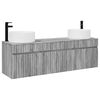 vidaXL Set di Armadi da Bagno 3 pz Sonoma grigio 49 x 44,5 x 65,5 cm