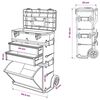 vidaXL Trolley Porta Attrezzi con 3 Componenti