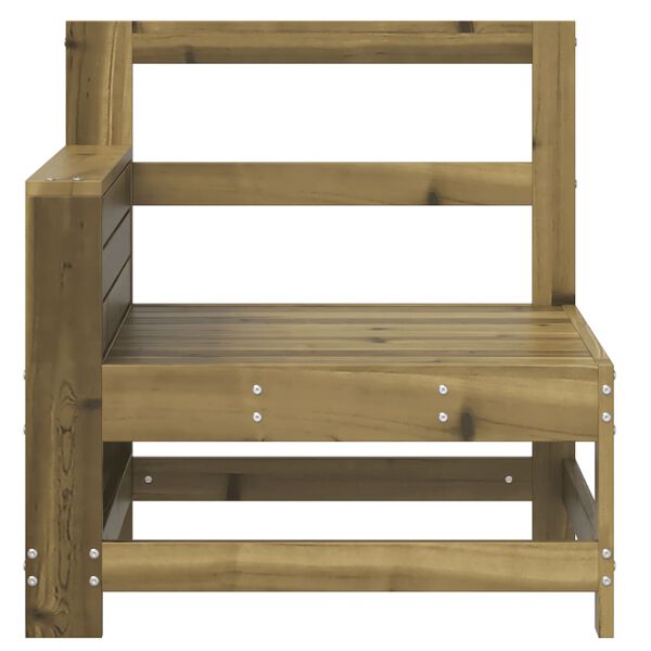 vidaXL Divano senza Braccioli da Giardino con Tavolino Pino Impregnato