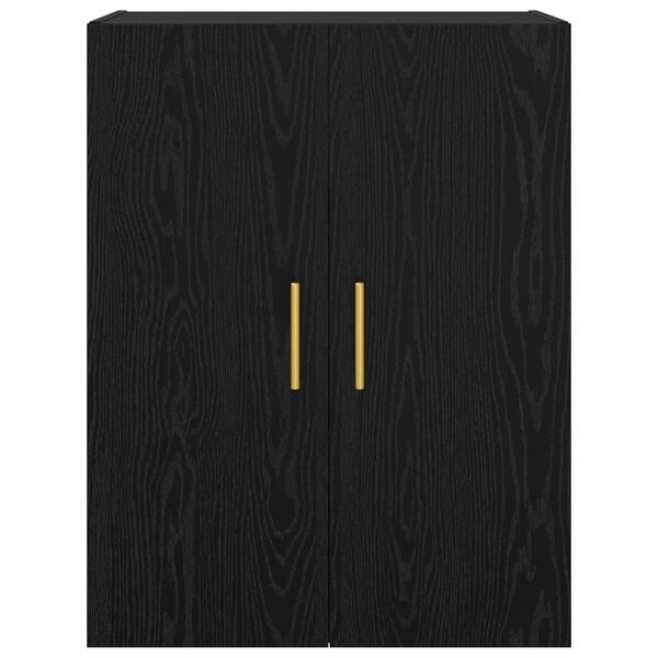 vidaXL Mobiletto a muro 2 pcs Rovere Nero 69,5 x 34 x 90 cm