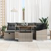 vidaXL Set Divano da Giardino 7 pcs Grigio polyrattan