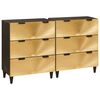 vidaXL Set di Credenze 2 pz 120 x 33 x 75 cm Legno di mango massello