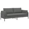 vidaXL Divano 3-Persone Grigio Scuro 222 x 81 x 89 cm Tessuto