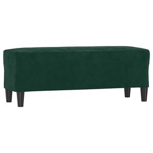 vidaXL Panca Verde Scuro 100x35x41 cm in Velluto