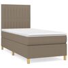 vidaXL Giroletto a Molle con Materasso Tortora 80x200 cm inTessuto