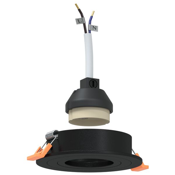 vidaXL Spotlight 12 pcs Nero 9 x 9 x 2 cm Alluminio