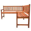 vidaXL Panca da Giardino ad Angolo con Cuscini 150 cm Massello Acacia