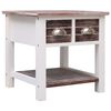 vidaXL Tavolino Laterale Marrone 40x40x40 cm in Legno di Paulownia